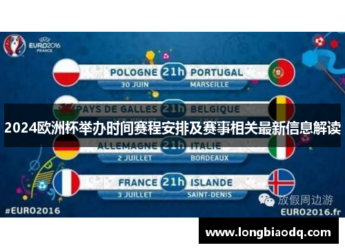 2024欧洲杯举办时间赛程安排及赛事相关最新信息解读